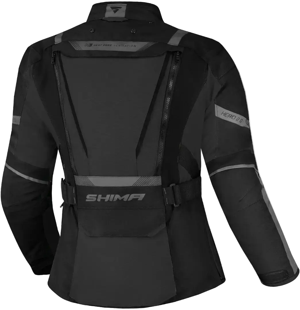 SHIMA HERO 2.0 donna Giacca moto impermeabile tessuto donna Nera 