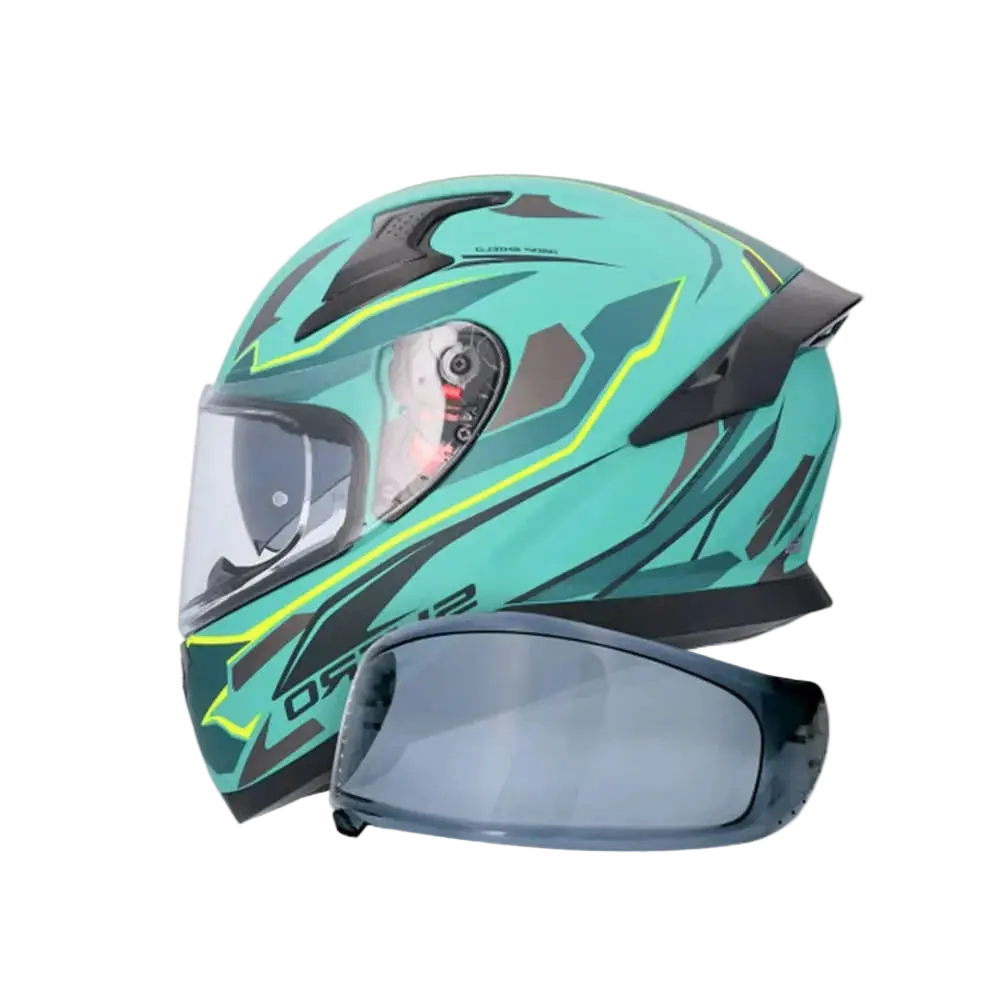 SHIRO KATANA Sharp Moto Integrali Caschi Opaco Verde 