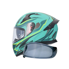 SHIRO KATANA Sharp Moto Integrali Caschi Opaco Verde 