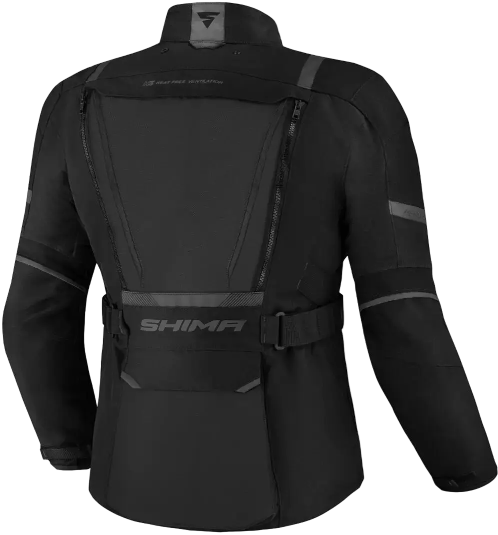 SHIMA Rush 2.0 moto impermeabile tessuto donna Giacca Nera 