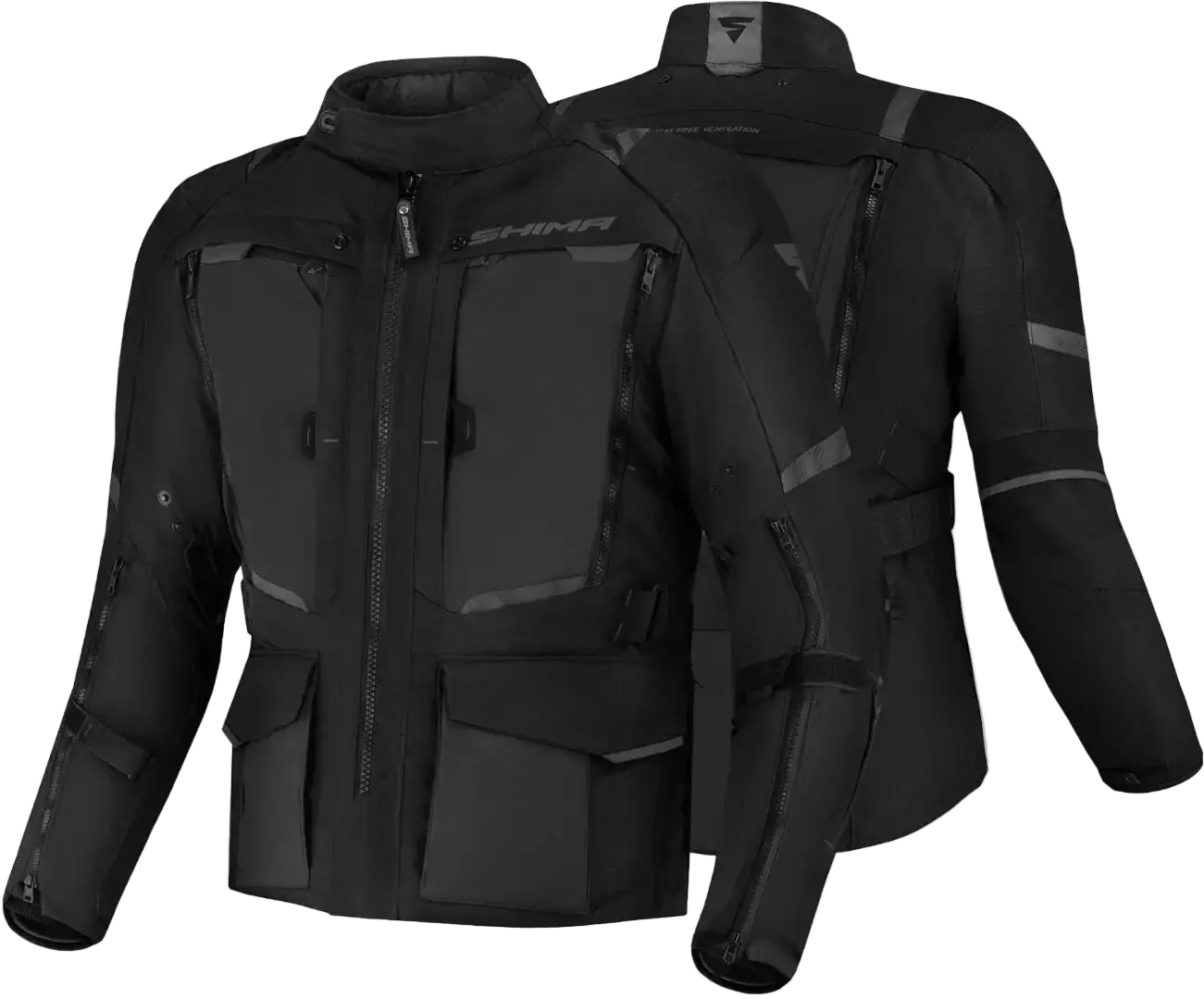 SHIMA Rush 2.0 moto impermeabile tessuto donna Giacca Nera 