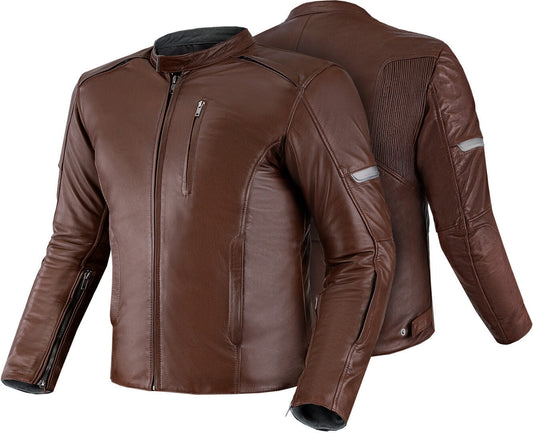 SHIMA Hunter+ 2.0 moto pelle Giacca Marrone