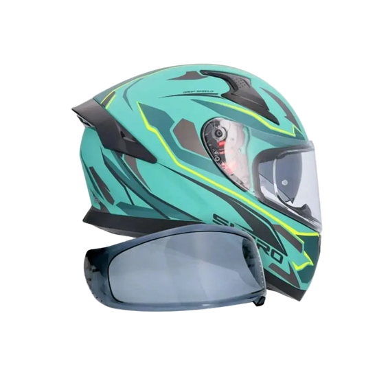 SHIRO KATANA Sharp Moto Integrali Caschi Opaco Verde 