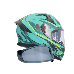 SHIRO KATANA Sharp Moto Integrali Caschi Opaco Verde 