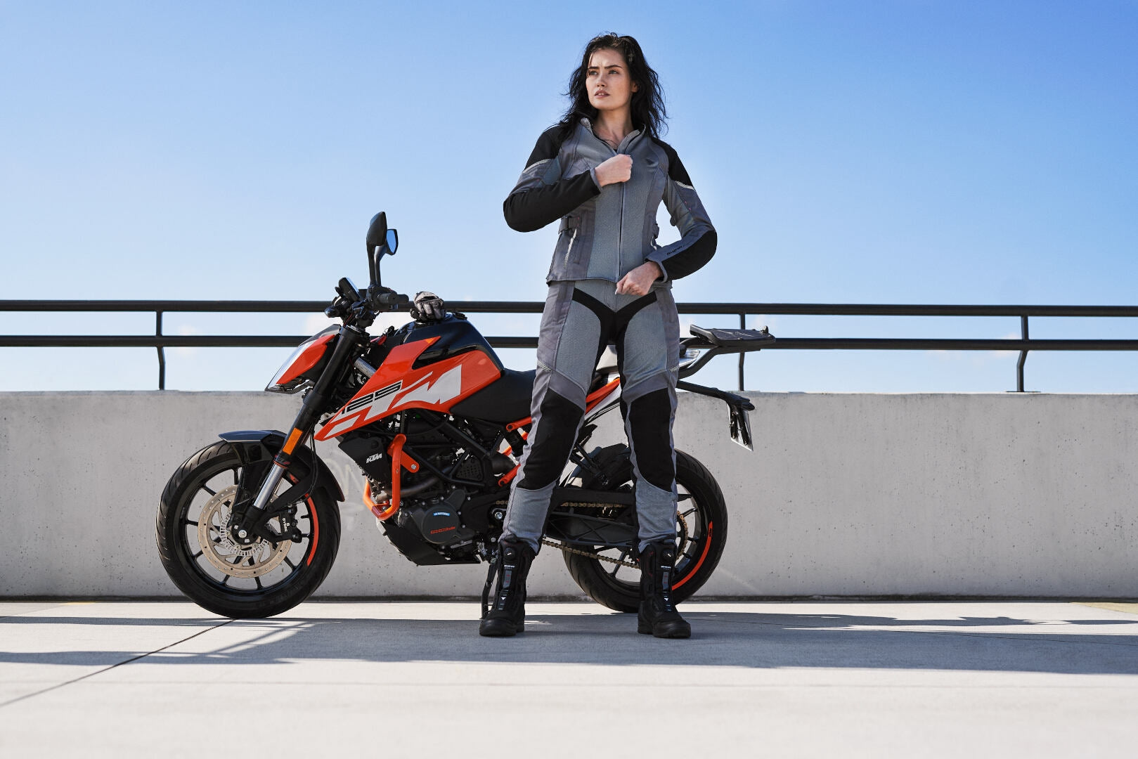 SHIMA Jet donna moto impermeabile tessuto Giacca Grigio