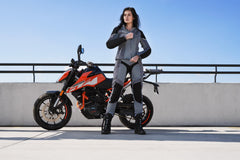 SHIMA Jet donna moto impermeabile tessuto Giacca Grigio