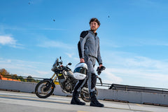 SHIMA Jet impermeabile moto tessuto Giacca Grigio