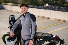 SHIMA Jet impermeabile moto tessuto Giacca Grigio