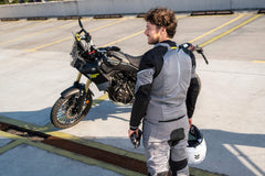 SHIMA Jet impermeabile moto tessuto Giacca Grigio