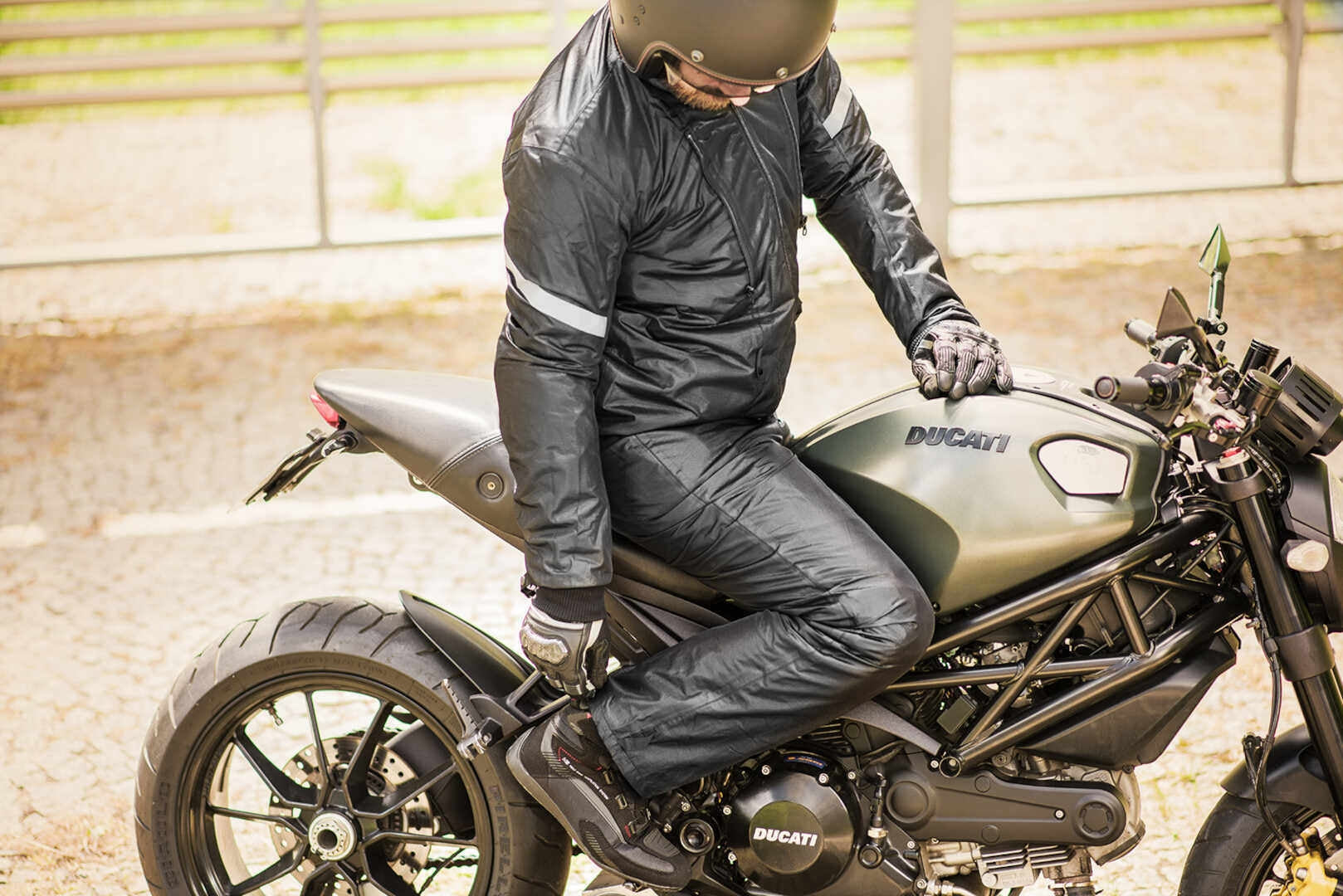 SHIMA Jet impermeabile moto tessuto Giacca Nero