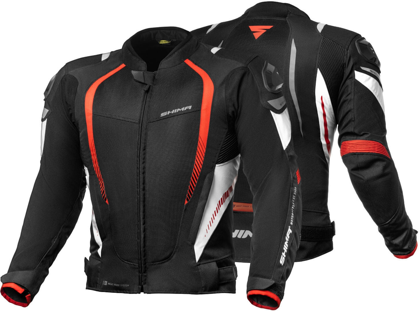 SHIMA MESH PRO 2.0 MOTO GIACCA NERO ROSSO