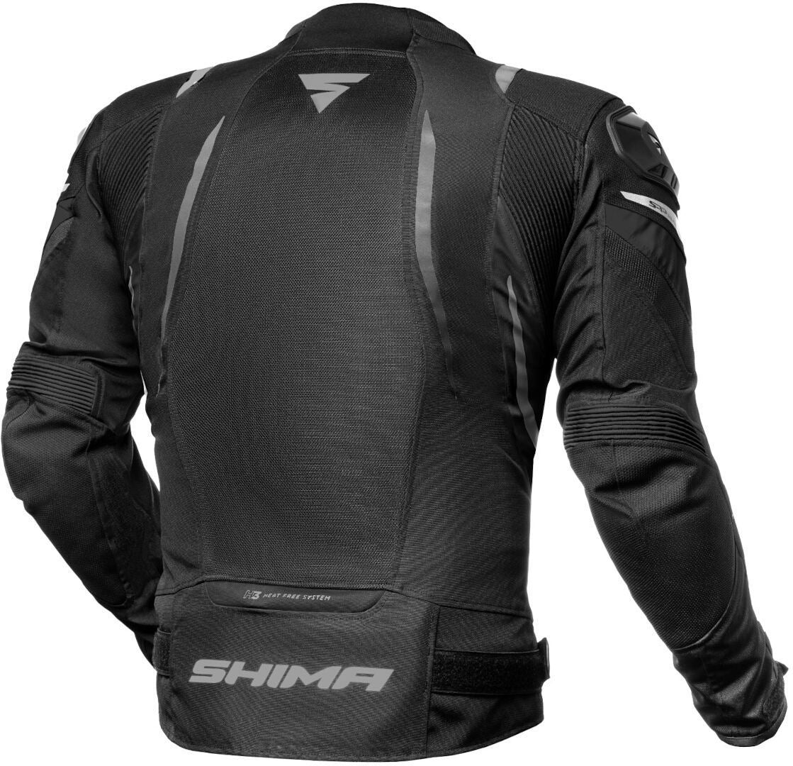 SHIMA Mesh Pro moto tessuto Giacca Nera
