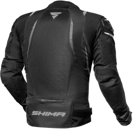 SHIMA Mesh Pro moto tessuto Giacca Nera
