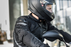 SHIMA Mesh Pro moto tessuto Giacca Nera