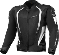 SHIMA Mesh Pro impermeabile moto tessuto Giacca Nero Bianco