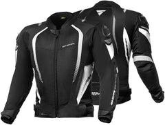 SHIMA Mesh Pro impermeabile moto tessuto Giacca Nero Bianco