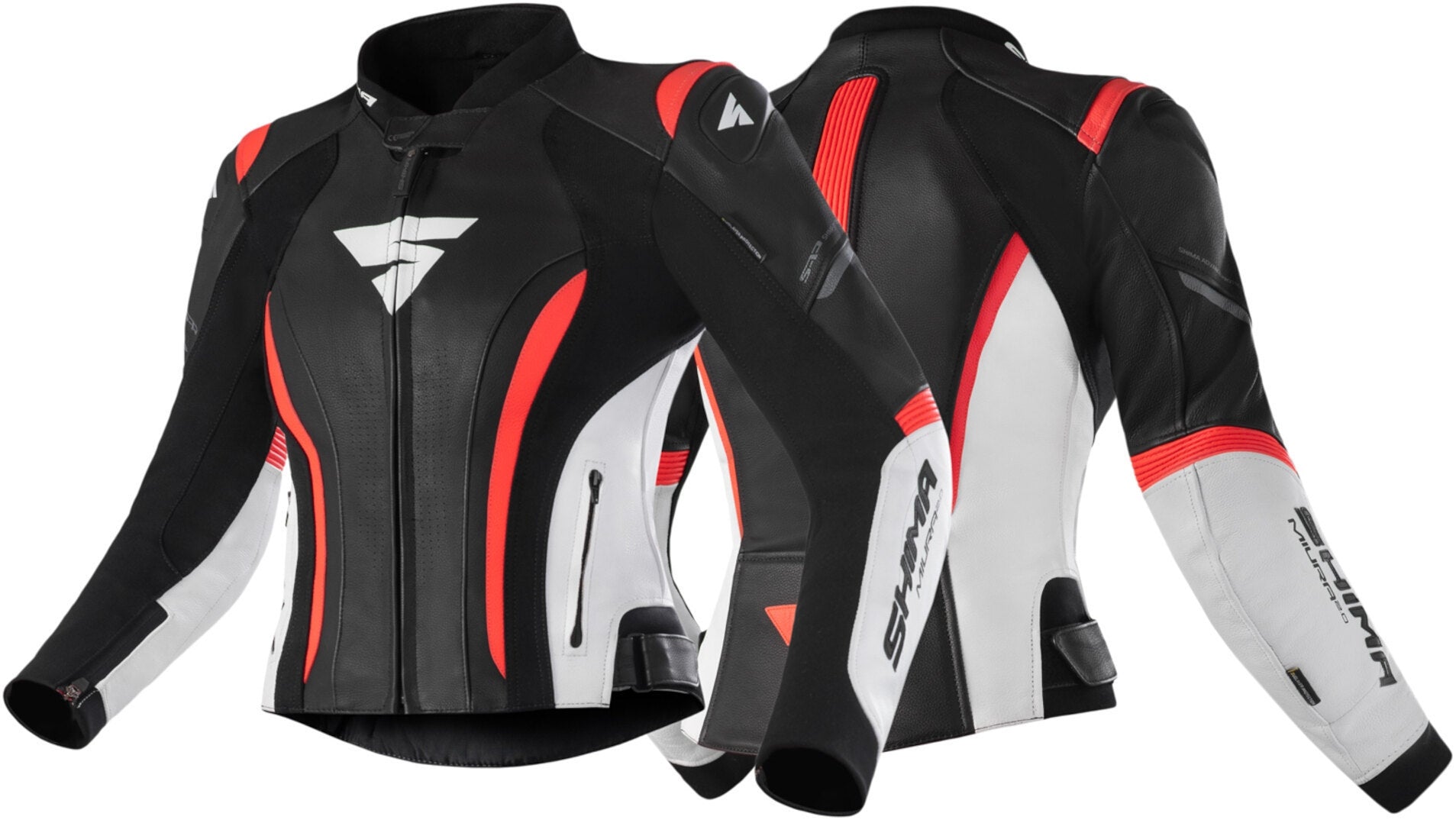 SHIMA Miura 2.0 donna moto pelle Giacca Rosso Fluo