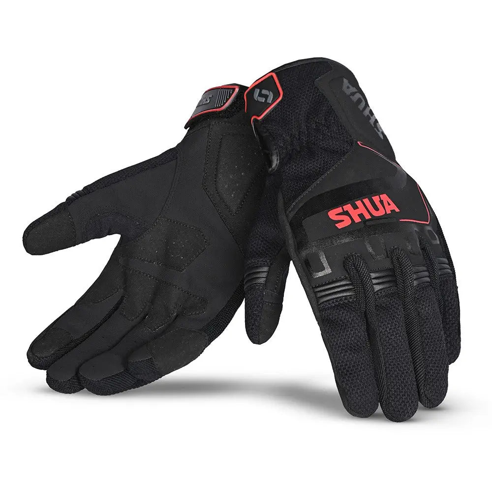 Shua - Sea Breeze Guantes Nero/Rosso 