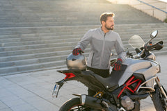 SHIMA Openair impermeabile tessuto moto Giacca GRIGIO