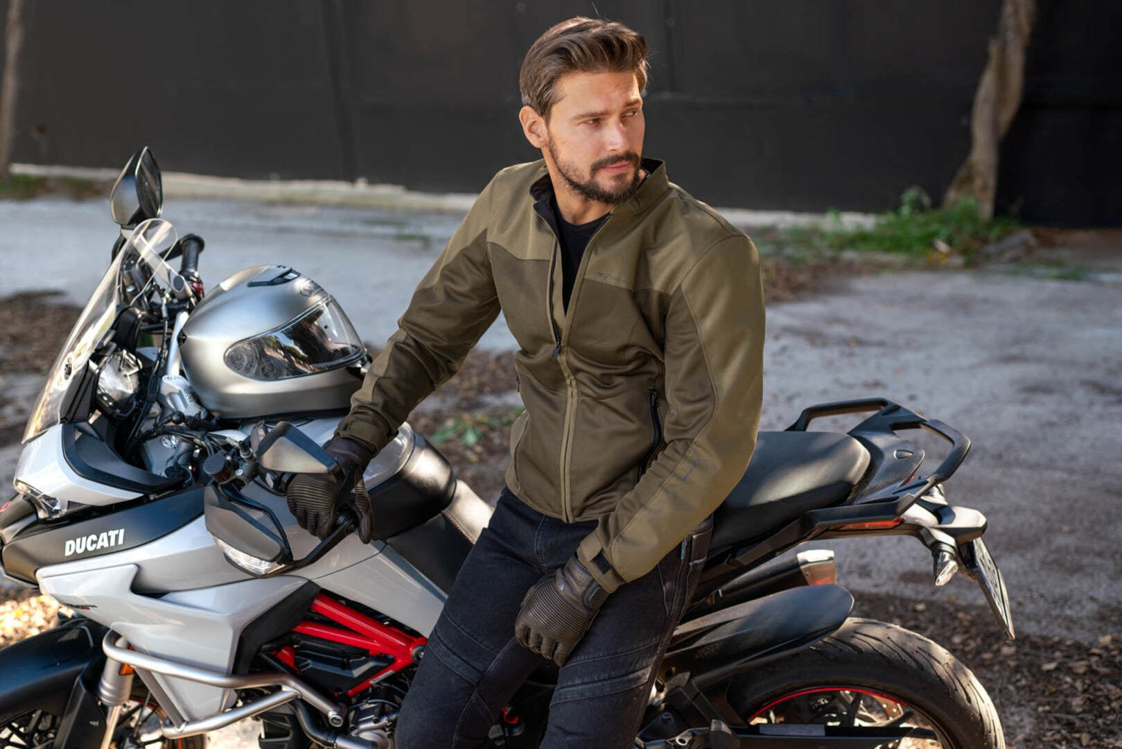 SHIMA Openair moto pelle Giacca Marrone 