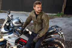 SHIMA Openair moto pelle Giacca Marrone 