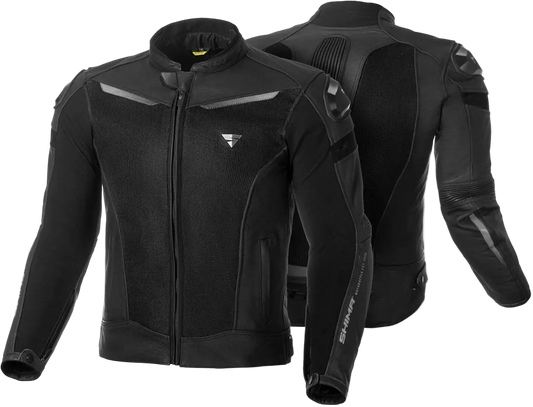 SHIMA Piston motociclista pelle Giacca Nera 