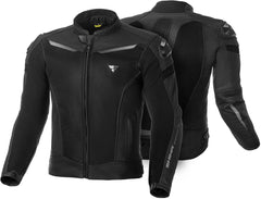 SHIMA Piston motociclista pelle Giacca Nera 