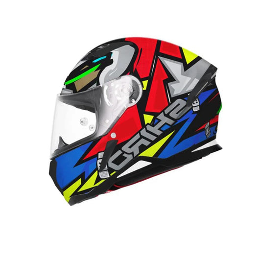 SHIRO HUNTER RACCOON MOTO INTEGRALI CASCHI ROSSO BLU GRIGIO 