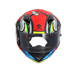 SHIRO HUNTER RACCOON MOTO INTEGRALI CASCHI ROSSO BLU GRIGIO 