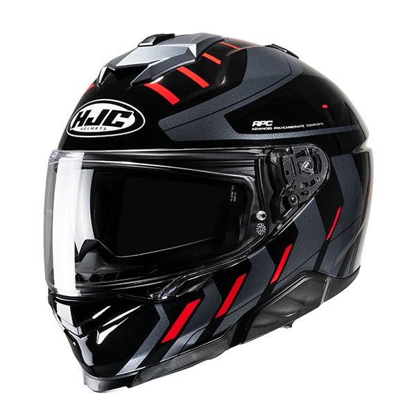 HJC I71 Simo MC1 nero Rosso casco integrale da moto da equitazione