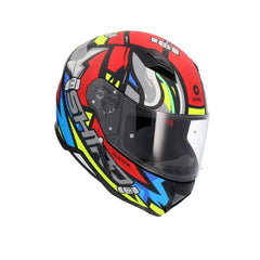 SHIRO HUNTER RACCOON MOTO INTEGRALI CASCHI ROSSO BLU GRIGIO 