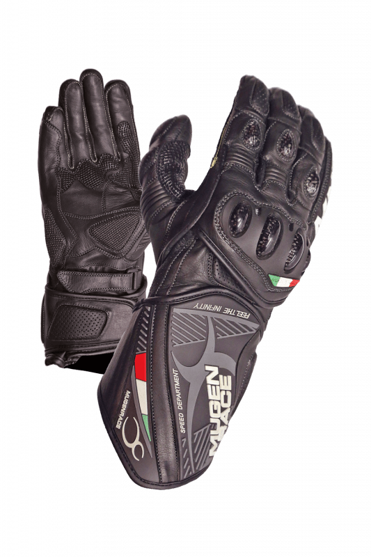 MUGENRACE NEPTUN Sportivo Turismo Moto Pelle Guanti Neri