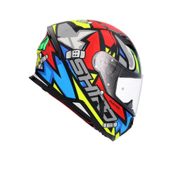 SHIRO HUNTER RACCOON MOTO INTEGRALI CASCHI ROSSO BLU GRIGIO 