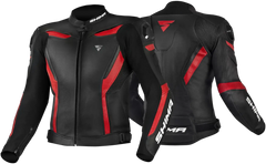 SHIMA Chase Giacca pelle uomo motociclista NERO ROSSO 