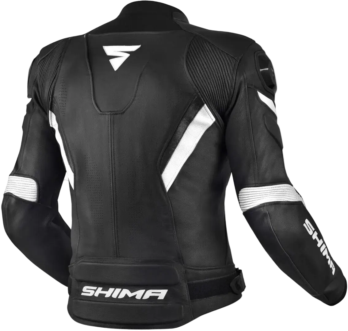 SHIMA Chase Giacche pelle Uomo motociclista Nera Bianca 