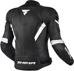 SHIMA Chase Giacche pelle Uomo motociclista Nera Bianca 