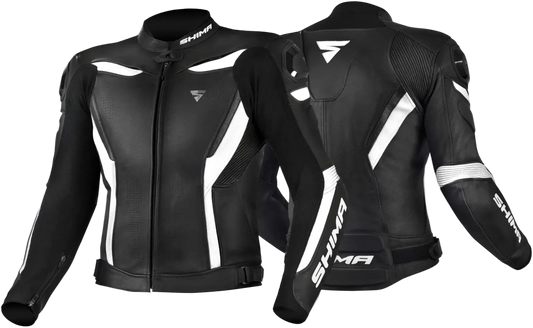 SHIMA Chase Giacche pelle Uomo motociclista Nera Bianca – Yamoto.it