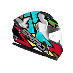 SHIRO HUNTER RACCOON MOTO CASCHI INTEGRALI OPACO BLU ROSSO MARRONE 