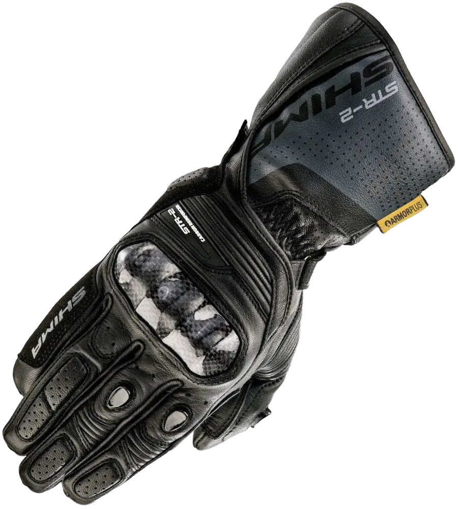 SHIMA STR-2 GUANTI CORTI DA CORSA NERO 