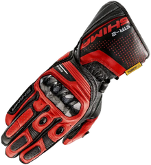SHIMA STR-2 GUANTI MOTO CORSE NERO ROSSO 