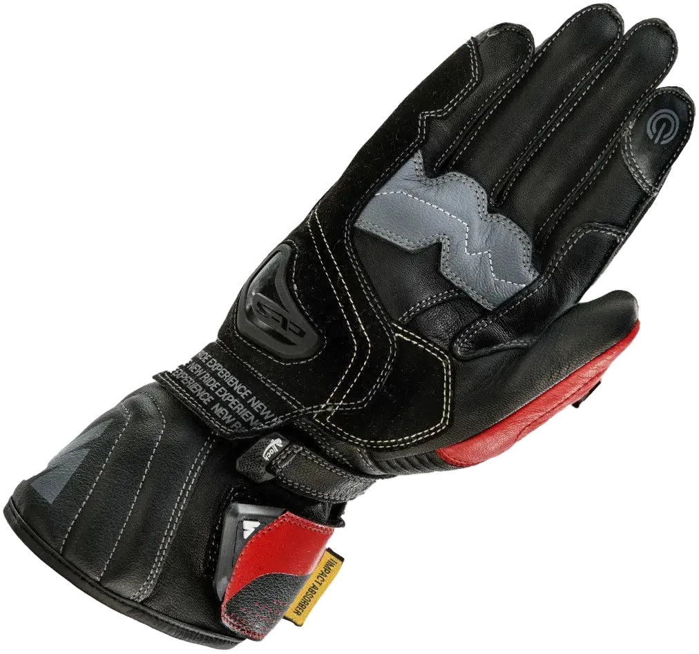 SHIMA STR-2 GUANTI MOTO CORSE NERO ROSSO 