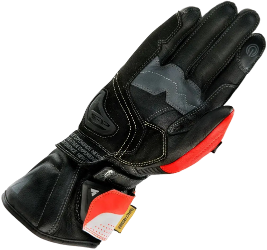 SHIMA STR-2 GUANTI CORTI DA CORSA NERO ROSSO 