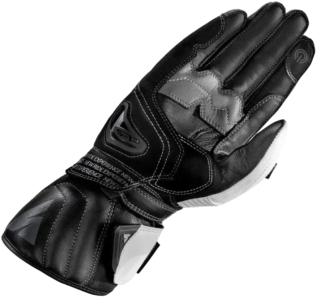 SHIMA STR-2 GUANTI MOTO CORSE NERO BIANCO 