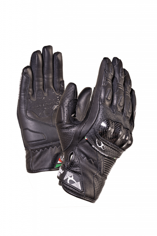 MUGENRACE FIGURATORE Corti Moto Pelle Guanti Nero