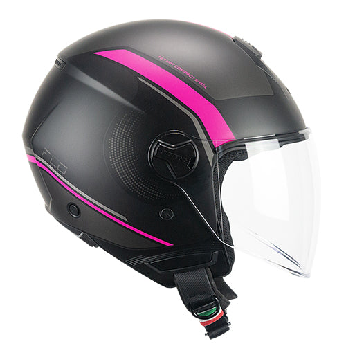 CGM 167M FLO DOT Jet Casco Negro Fucsia Fluo Mate Largo – Yamoto.it
