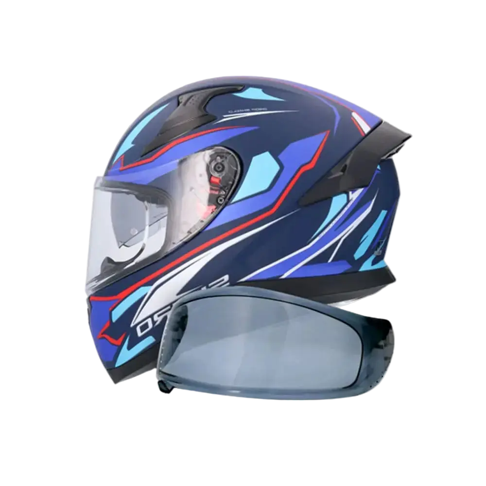 SHIRO KATANA SHARP Moto Integrali Caschi Opaco Blu 