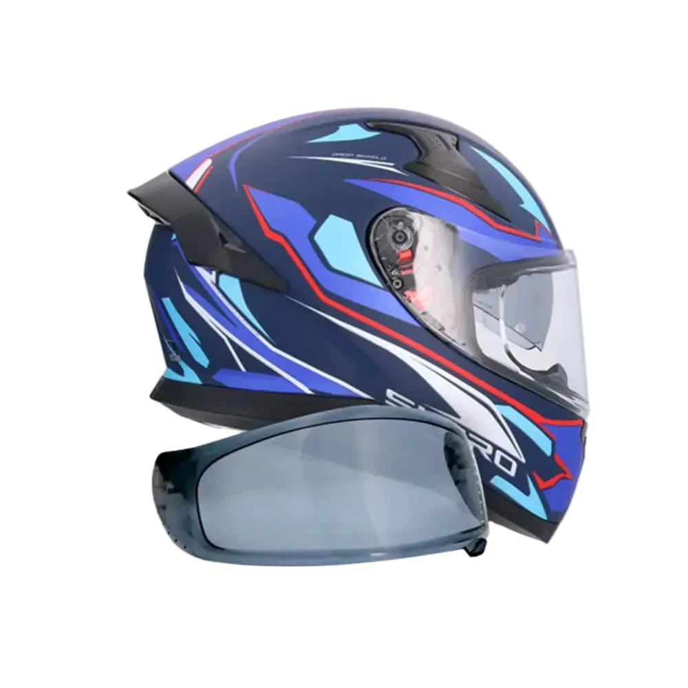 SHIRO KATANA SHARP Moto Integrali Caschi Opaco Blu 