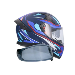 SHIRO KATANA SHARP Moto Integrali Caschi Opaco Blu 