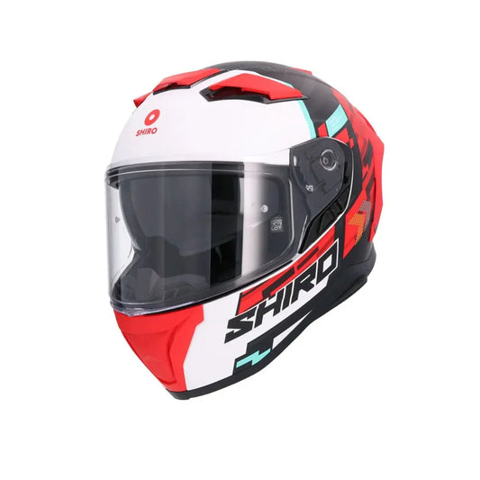 SHIRO FF939 Alpha Motociclo integrali Caschi Rosso Opaco 