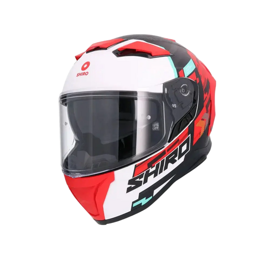 SHIRO FF939 Alpha Motociclo integrali Caschi Rosso Opaco 